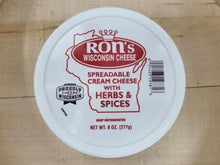 Load image into Gallery viewer, Ron&#39;s Spreadable Cream Cheese W/ Herbs &amp; Spices, 8oz.