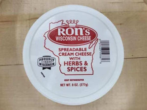 Ron's Spreadable Cream Cheese W/ Herbs & Spices, 8oz.