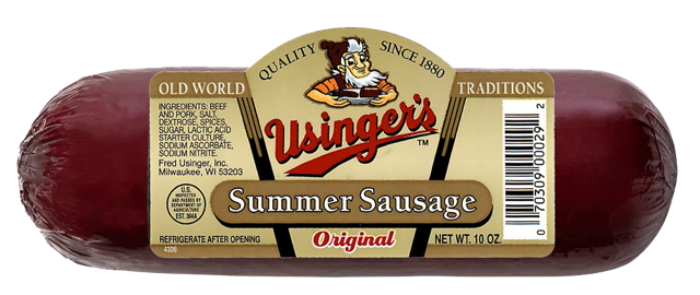 Usinger's Beef summer sausage with garlic